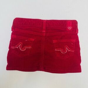 AG GIRLS DENIM RED CORD SKIRT 3T